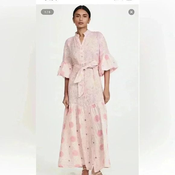 Temptation Positano // EUC Galeotta Dress in Pink Paisley - Picture 1 of 8